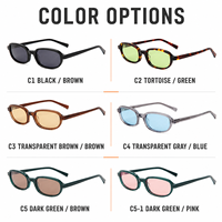 Lunettes de soleil Mellume haut de gamme, fabriquées à la main en acétate, petit rectangle, polarisées, verres TAC, UV400, design OEM, logo personnalisé.