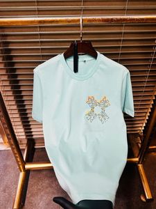 T-shirt Homme Grande Taille en Soie/Coton à Motif Animalier 300 Grammes Anti-Boulochage Manches Courtes Col Rond Décontracté Respirant Écologique OEM ODM - Product Image 6