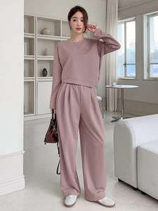 Ensemble de survêtement pour femmes sur mesure, taille plus, deux pièces, sweat-shirt à capuche, pantalon de survêtement, vêtements de sport décontractés, tenue d'entraînement de gym, vente en gros - Product Image 4