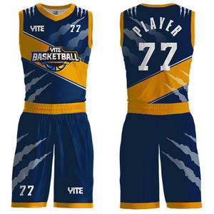 Nuevo uniforme de baloncesto hecho a medida con material de poliéster de algodón y uniforme de baloncesto de secado rápido Color personalizado - Product Image 6