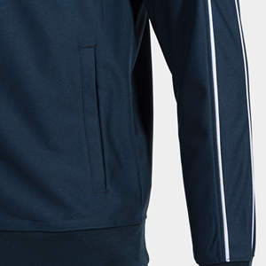 Dark Blue Hoodies Set Custom Gym Sweatsuit Sport Jacket Set Casual Men Jogging Suit Football Training Tracksuit - Product Image 3