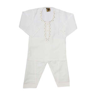 Trajes Kurta Shalwar para Recién Nacidos - Color Blanco Hueso - Product Image 3