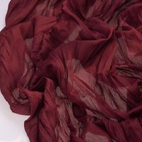 Chemin de table de Noël rouge bordeaux en gaze de coton bohème rustique 120 pouces 10 pieds Chemin de table en gaze de coton pour décoration de mariage à domicile