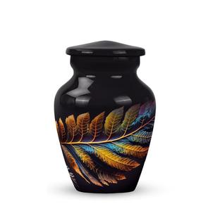 Mini urnas de recuerdo funerario de hojas de otoño coloridas para cenizas humanas, urna de cremación masculina y femenina, cenizas humanas para adultos, tamaño personalizado para adultos - Product Image 1