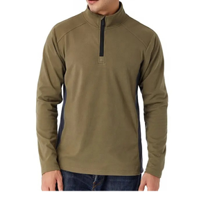 Logo personnalisé vêtements de golf de haute qualité hommes demi-quart 1/4 Zip Neck Pullover Sweat avec poches Half Zip Sweatshirt - Product Image 6