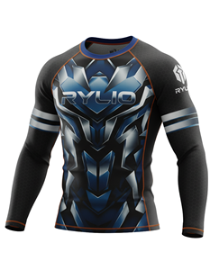 Quick Dry Breathable <b>Men's</b> <b>Compression</b> <b>Shirt</b> Custom Print BJJ Grappling Rash Guard <b>for</b> Fighting Training and Fitness Apparel - Product Image 1