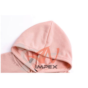 Sudadera con capucha con logotipo personalizado para mujer Sudadera de material flexible de alta calidad para invierno - Product Image 5