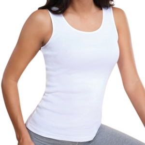 Débardeur femmes grande taille dentelle perles solide coton doux respirant fabricant OEM Premium décontracté hiver Fitness Gym vêtements de sport - Product Image 5