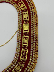 สร้อยคอเมสันแบบขายส่ง ชุบทอง ลายกำมะหยี่รูปสี่เหลี่ยมผืนผ้า ประดับคริสตัล สามารถปรับแต่งได้ ผลิตโดยผู้ผลิตมืออาชีพ - Product Image 3