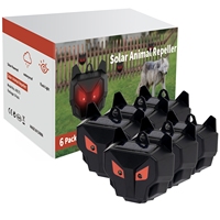 Répulsif solaire pour animaux nocturnes avec lumières LED rouges, étanche, dissuasif pour ratons laveurs, pour jardin, ferme, lampe torche, répulsif pour coyotes