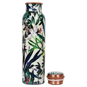 Custom Designed 1000ml <b>Metal</b> <b>Water</b> <b>Bottle</b> Set Copper Ayurveda Health Benefits Drinkware for Adults - Product Image 5