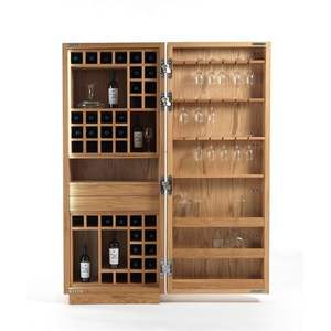 Gabinete de cocina alto Madera de teca Aspecto natural Gabinete de Bar de alta calidad para cafetería Restaurante Muebles de Bar de cocina - Product Image 4