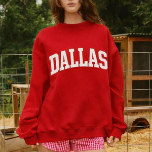 Women Oversize <b>Stand</b> Collar Pullover Sweatshirt Relaxed Fit Cozy Autumn Winter Casual Wear for Modern Streetwear - Product Image 5