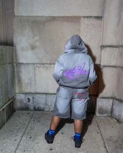 Custom Streetwear Men Sweatshirt <b>Black</b> Strap 500gsm Terry Cotton Oversized Cropped Boxy Fit <b>Zip</b> <b>Up</b> <b>Hoodie</b> - Product Image 4