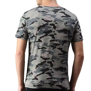 Conception personnalisée de haute qualité taux raisonnable partout conception de camouflage imprimé hommes t-shirt élégant - Product Image 2