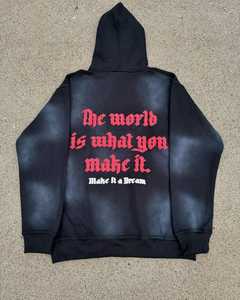 Ensemble de survêtement de sororité grecque personnalisé noir rouge à capuche et jogging, tenue Streetwear avec lettres gothiques, mode en gros - Product Image 4