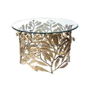 Table basse et d'appoint décorative en métal de conception de branche d'arbre élégant décor d'hôtel à la maison table de meubles de salon avec le dessus en verre - Product Image 3