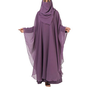 High Quality Modest Full-length Ankle-Length Polyester Abaya <b>Dress</b> <b>for</b> <b>Muslim</b> <b>Women</b> Customizable Breathable Islamic Clothing - Product Image 2