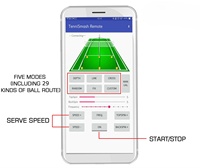 TenniSmash-Máquina Automática de Pelotas de Tenis, Dispositivo de Material ABS Controlado por Aplicación IOS/Android, Alimentador de Equipo, Robot Entrenador