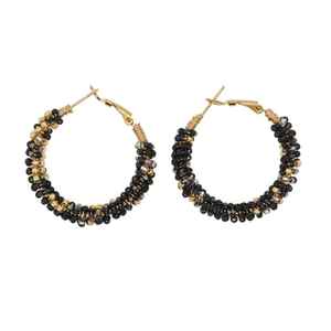 Boucles d'oreilles indiennes faites à la main brodées de perles pour vêtements de fête Boucles d'oreilles élégantes brodées à la main pour femmes à bas prix - Product Image 5