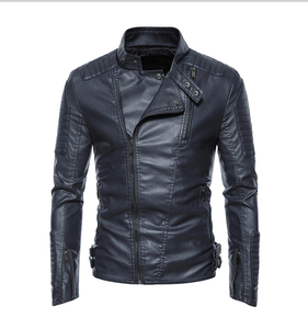 Veste en cuir pour hommes Veste universitaire en cuir à la mode personnalisée OEM Veste en cuir de moto grande taille 2026 - Product Image 5