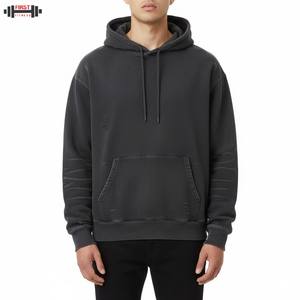 Personalizado 100% algodón polar forrado invierno de alta calidad de los hombres de lujo sudaderas con capucha pulóver Streetwear - Product Image 1