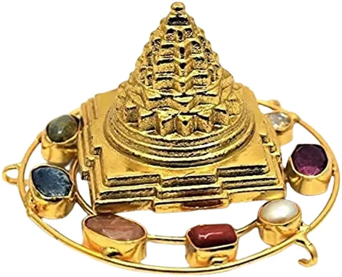 Viel Glück Sri Yantra mit neun Planeten Edelstein am besten für Diwali Geschenk Massen menge Bester Großhandels preis