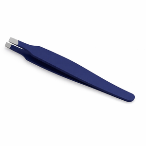 Pinzas para Cejas de Punta Inclinada Azul, de Acero Inoxidable, Ligeras, de Calidad Premium, para Dar Forma a las Cejas con Precisión, Herramienta de Belleza - Product Image 4