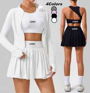 Custom Pickleball Dress 2 & 3 Piece Set Sports Wear Pant <b>Skirt</b> With Pocket Short Fitness Fold Wrinkles Free Tennis Dress - Product Image 5