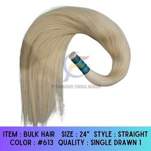 Extensions de cheveux blondes de luxe 100% cheveux humains vierges Remy, cuticules alignées # 613 Cheveux décolorés, sans nœuds, doux et brillants - Product Image 6