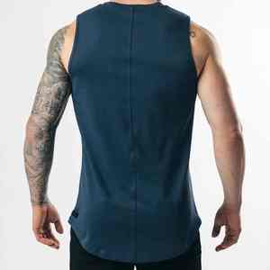 Camiseta de algodón en blanco personalizada para hombre, camiseta sin mangas para gimnasio, 2024, ropa activa de alta calidad con dobladillo festoneado, camisetas sin mangas para hombre - Product Image 6