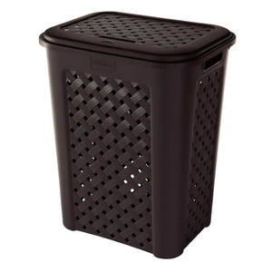 ตะกร้าผ้า Arianna พลาสติก 30 ลิตร สีเวงเก้ ลายตาข่าย สำหรับใช้ภายในอาคาร - Product Image 2
