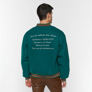 Chaquetas Universitarias y Escolares Personalizadas con Logotipo Delantero Largo y Delgado con Recubrimiento Impreso para Hombre - Product Image 3