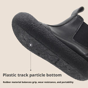 Bottes Chelsea d'<span class=keywords><strong>hiver</strong></span> pour enfants, bottes en cuir doublées de polaire pour garçons, bottes Martin pour filles - Product Image 5