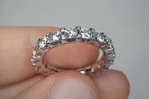 แหวนแต่งงานเพชรเม็ดกลมสี D 3มม. แหวนเงินสเตอร์ลิงสวยงามของขวัญสำหรับเธอเครื่องประดับตามสั่ง - Product Image 3