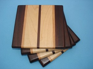 New Arrival Classic Eco-Friendly Wood <b>Coaster</b> <b>Set</b> of 4 Pcs with Custom Color and Shape - Product Image 5