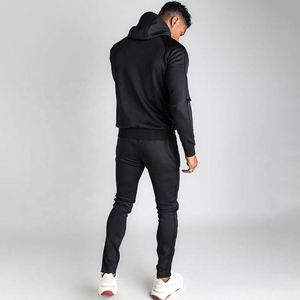 Wholesale high quality sports men <b>plain</b> <b>tracksuits</b> training jogger suits in reasonable price for sale - Product Image 2