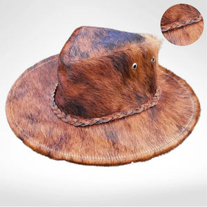 Sombreros de piel de vaca genuina para hombres ajustables de alta calidad a la venta precio asequible tendencia último estilo sombreros de piel de vaca - Product Image 6
