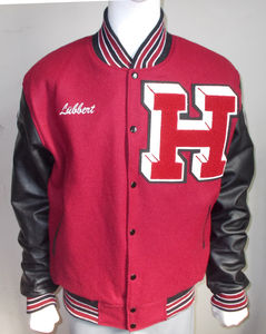 Nueva chaqueta con letras en blanco de alta calidad, precio al por mayor, producto totalmente personalizado, parche con logotipo personalizado, chaqueta con letras de trabajo para hombre - Product Image 2