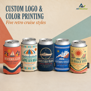 Funda Enfriadora de Neopreno Reutilizable y Portátil de <span class=keywords><strong>12</strong></span> oz con Logotipo Personalizado, Diseño Retro Mediterráneo, Plegable y Aislante para Latas de <span class=keywords><strong>Cerveza</strong></span> y Refrescos - Product Image 2