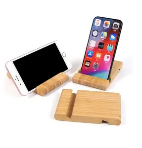 Handy-Ständer für Schreibtisch Holz Holz Handy halter Tragbarer Desktop-Smartphone-Ständer Universal-Handy halter