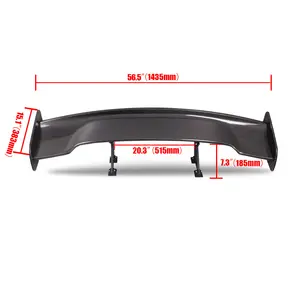 ปีกหลังดัดแปลงรถยนต์อเนกประสงค์,สปอยเลอร์145ซม. ปีกคงที่คาร์บอนไฟเบอร์แท้ GT สำหรับรถสามช่อง