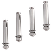 HIMOWAY Vis d'ancrage à tête hexagonale en acier inoxydable pour garde-corps, vis d'expansion pour mur en béton, balcon, escalier