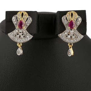 American Diamond <b>Locket</b> Set - Multi - Product Image 2