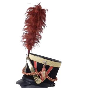 Vente en gros professionnel de haute qualité 100% laine extérieur hommes béret Napoléon britannique Shako chapeau - Product Image 4