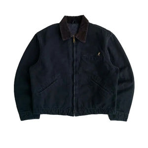 Chaqueta impermeable de algodón 100% de peso pesado a la moda personalizada, chaqueta de invierno Sherpa Street Canvas Vintage con cremallera - Product Image 1