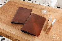 Luxe En Cuir A4 Sublimation Vin Commande Menu Titulaire Designer Couvre Premium Restaurant Faux Cuir Menu Dossier Couverture LMC-0058