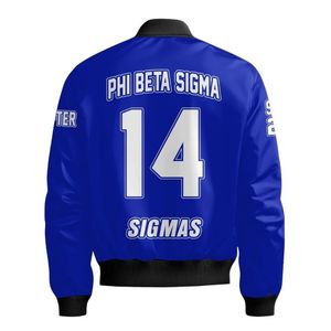 Chaqueta de Satén Azul Phi Beta Sigma 1914, Chaqueta Universitaria Personalizada de la Fraternidad Griega Big Sigma - Product Image 5
