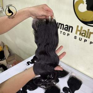 Extensiones de pelo con encaje suizo, accesorio capilar ondulado de Color Natural, estilo vietnamita - Product Image 5