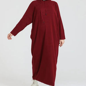 เสื้อฮู้ดคอเต่าแขนยาวมีซิปสำหรับผู้หญิงเสื้อลำลองฤดูหนาวแบบถักเรียบง่ายดีไซน์ใหม่ล่าสุดโลโก้ที่กำหนดเอง - Product Image 4